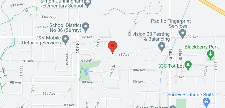 map of 14155 91 AVENUE